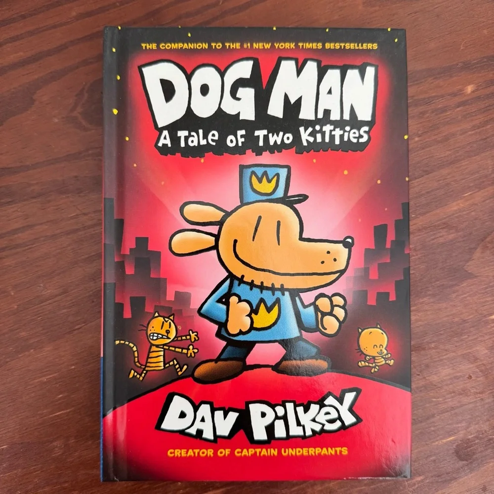 3 Dog Man books Dav Pilkey hardcover graphic novel kitties brawl unleashed New